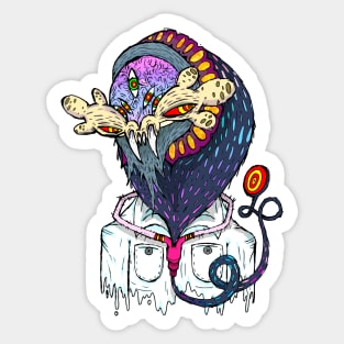 Dr. Demon Bust Sticker